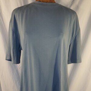 Campia Men's Short Sleeve Crew Neck Blue Shirt - M